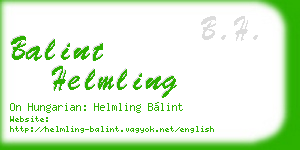 balint helmling business card